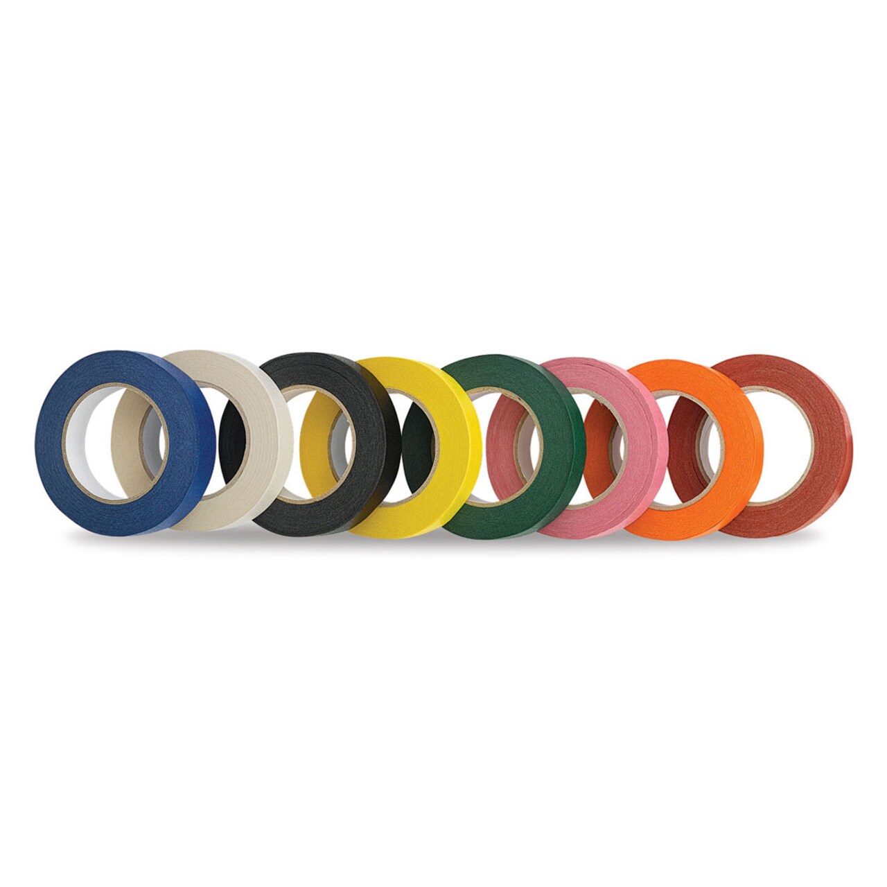 Colored Masking Tape - 1" x 60 yds, Assorted, Pkg of 8